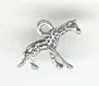 Sterling silver tiny giraffe charm 3-D