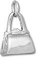 Sterling silver modern hand purse charm