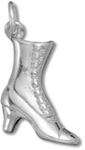 Sterling silver Victorian boot charm