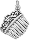Sterling silver Victorian style comb charm