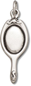 Sterling silver Victorian style mirror charm