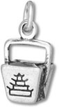Sterling silver Chinese take out charm