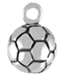 Sterling silver full soccer ball charm