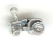 Silver tractor charm