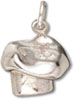 Silver chef's hat charm