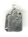 Sterling silver shopping bag charm