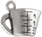 Silver measuring cup charm