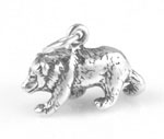 Sterling silver North American bear charm in 3-D