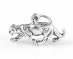 Sterling silver North American Mountain Lion Charm - Panther Charm 3-D