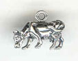 Sterling silver cow charm 3-D