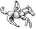 Silver horse charm - pony charm