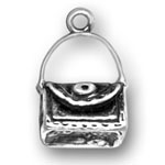 Sterling silver purse charm