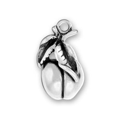 Sterling silver peach charm