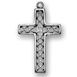 Silver filigree cross pendant