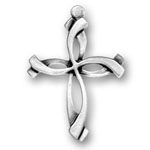 Silver fancy cross pendant