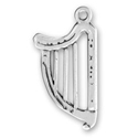 Silver harp charm