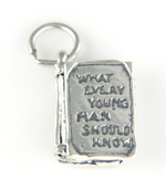 Silver moveable book charm