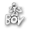 Sterling silver Its A Boy charm