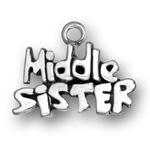 Sterling silver Middle Sister charm