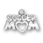 Sterling silver soccer mom charm