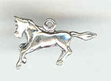Sterling silver running horse charm