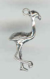 Sterling silver flamingo charm