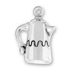 Silver Coffee Pot Charm