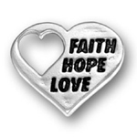 Silver Faith, Hope, Love Charm