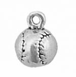 Silver large baseball charm