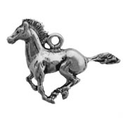 Silver mustang charm