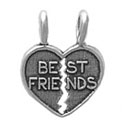 Silver Best Friends Charm