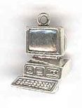 Sterling silver computer charm