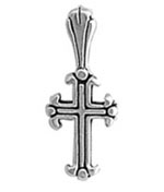 Silver small cross with pendant bail