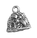 Sterling silver bee hive charm