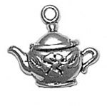 Silver small teapot charm 