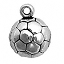 Sterling silver large full soccer fall charm or pendant