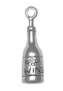 Sterling silver wine bottle charm
