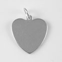 Sterling silver engraveable heart disk charm
