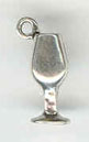 Sterling silver wine glass charm