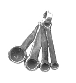 Silver measuring spoons (not moveable) charm