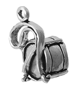 Sterling Silver Marching Drum Charm