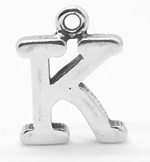 Sterling Silver Initial Letter Charm K