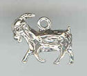 Sterling silver goat charm