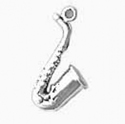 Silver saxophone charm