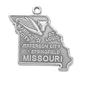 Silver Missouri state charm