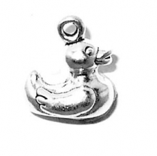 Silver Rubber Duck Charm
