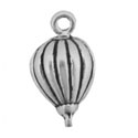 Silver tiny hot air balloon charm