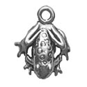 Silver tiny frog charm