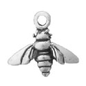 Silver tiny honey bee charm