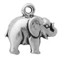 Silver tiny elephant charm
